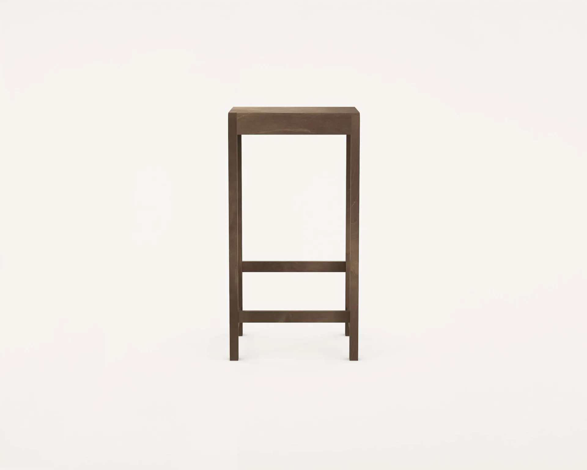Stool 01 banco de bar, Bétula castanho-escura, 76 cm FRAMA