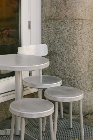 Tasca banco redondo - Alumínio, H: 46 cm - FRAMA