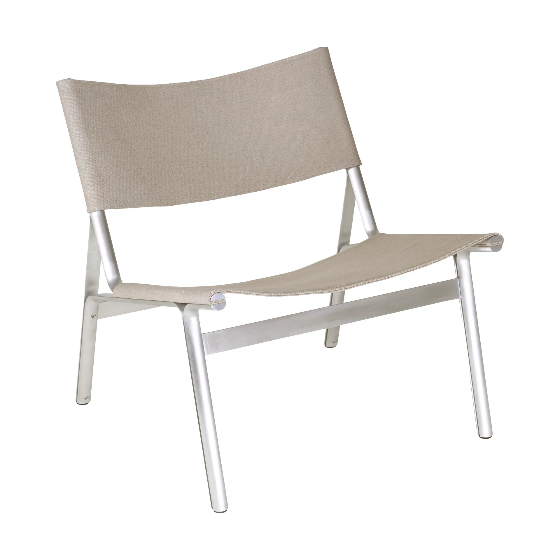 Union poltrona de descanso, Aluminium-Sandstone Linen FRAMA