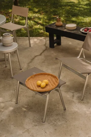 Union poltrona de descanso - Aluminium-Sandstone Linen - FRAMA