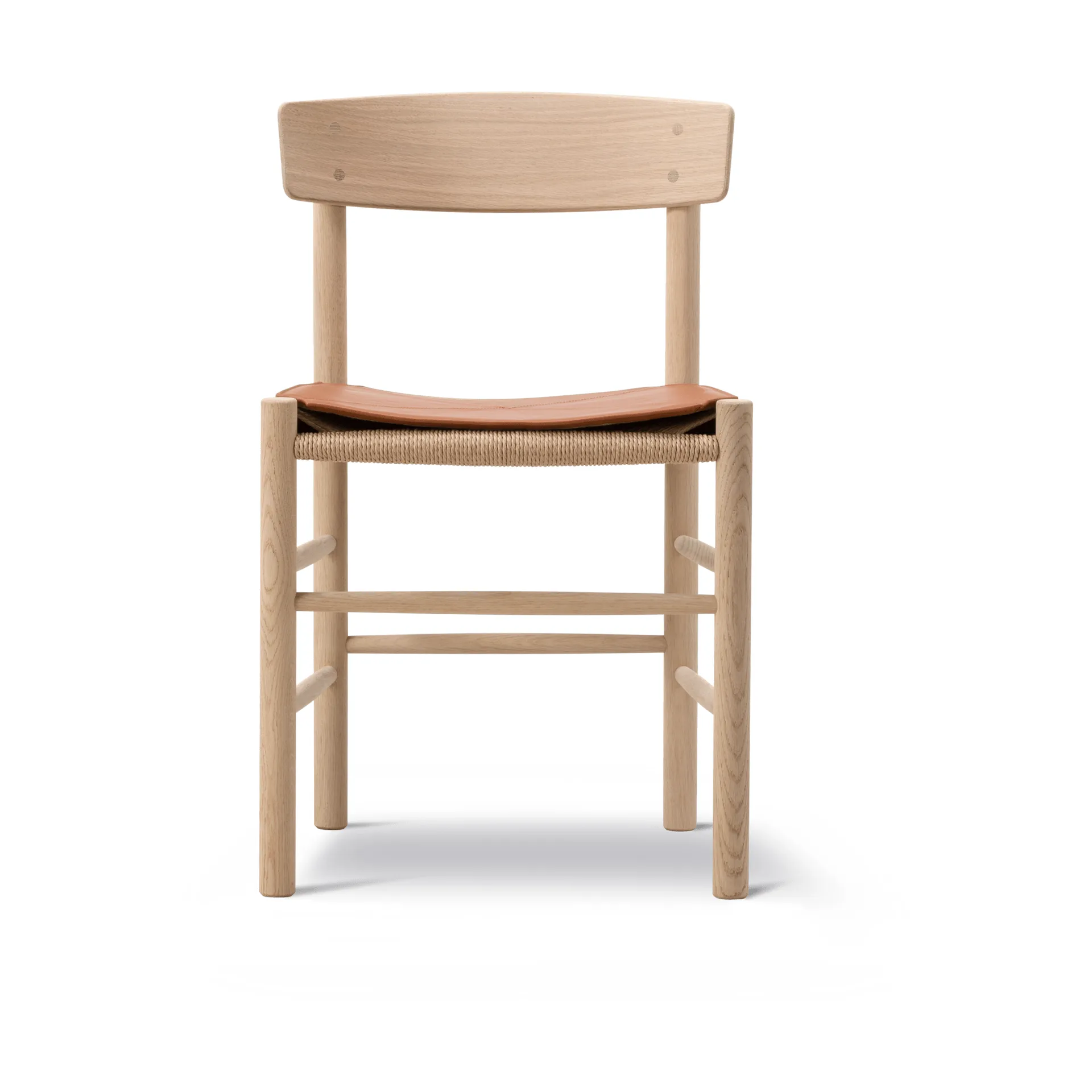 Almofada de assento em couro para cadeira J39, Cera 905 Russet Brown couro Fredericia Furniture