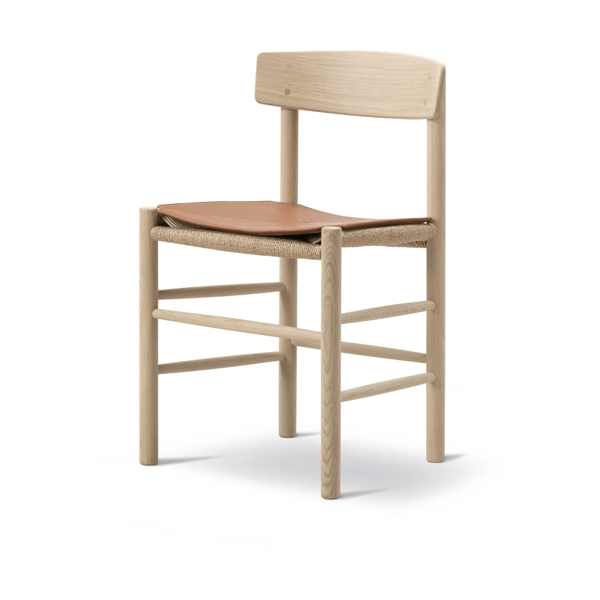Almofada de assento em couro para cadeira J39, Cera 905 Russet Brown couro Fredericia Furniture