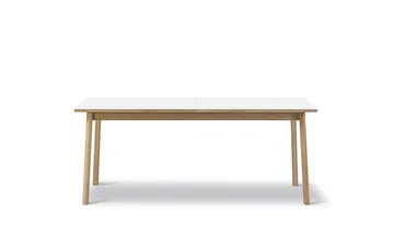 Ana mesa de jantar 180-280x95 cm - Nanolaminado branco-enxaguado carvalho - Fredericia Furniture