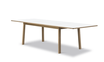 Ana mesa de jantar 180-280x95 cm - Nanolaminado branco-enxaguado carvalho - Fredericia Furniture