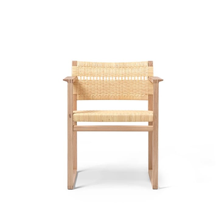BM62 cadeira com braços - Cesto de vime oleado em carvalho - Fredericia Furniture