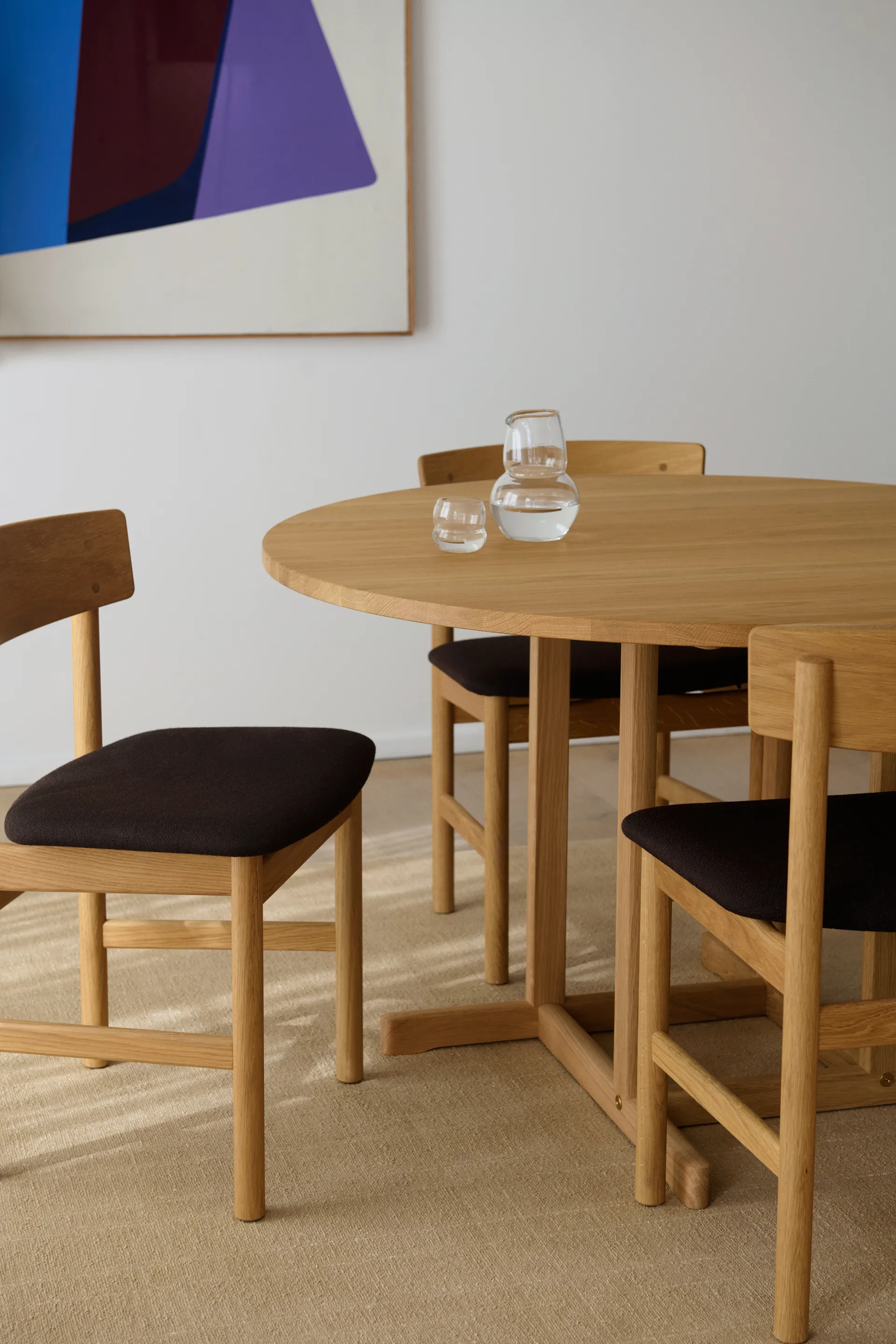 BM80 Mogensen Shaker Table mesa Ø120 cm, Carvalho oleado Fredericia Furniture