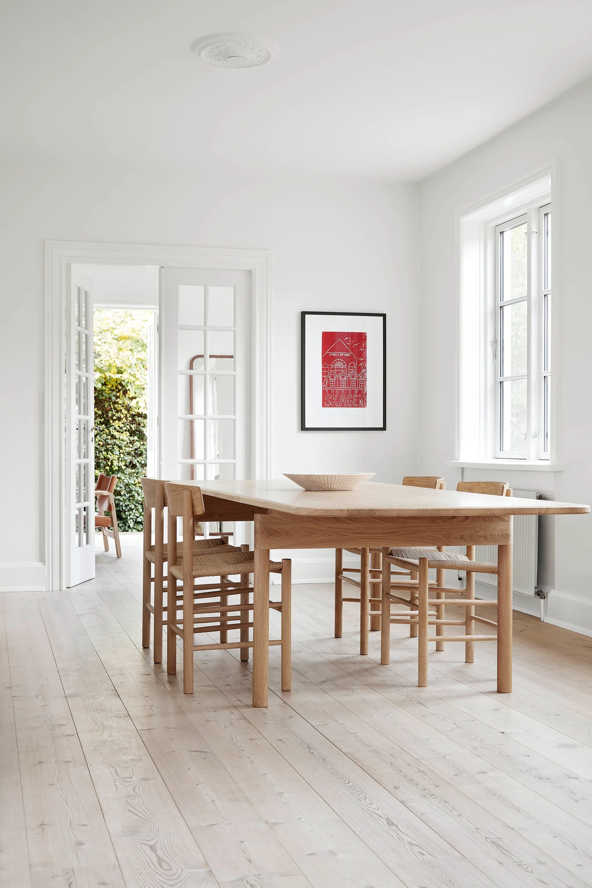 Cadeira J39, Carvalho oleado claro-trançado natural, conjunto de 2,  Fredericia Furniture