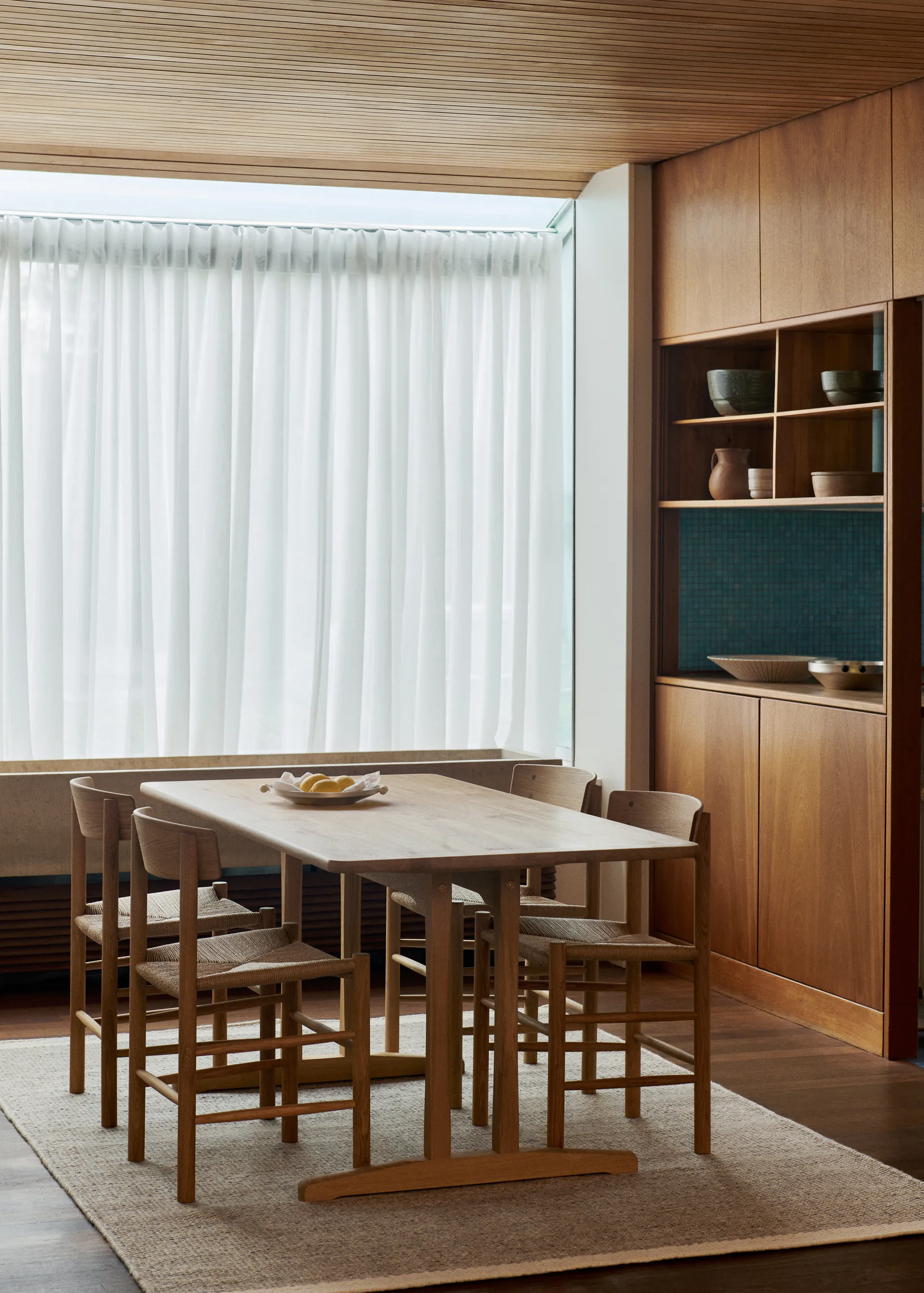 Cadeira J39, Carvalho oleado-trançado natural, conjunto de 4 Fredericia Furniture