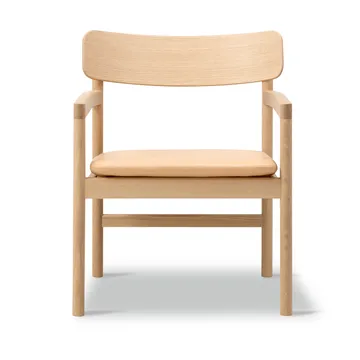 Cadeira lounge Post - Vegeta couro-carvalho ligeiramente oleado - Fredericia Furniture