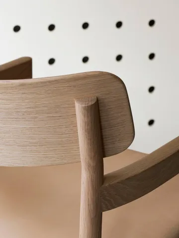 Cadeira lounge Post - Vegeta couro-carvalho ligeiramente oleado - Fredericia Furniture