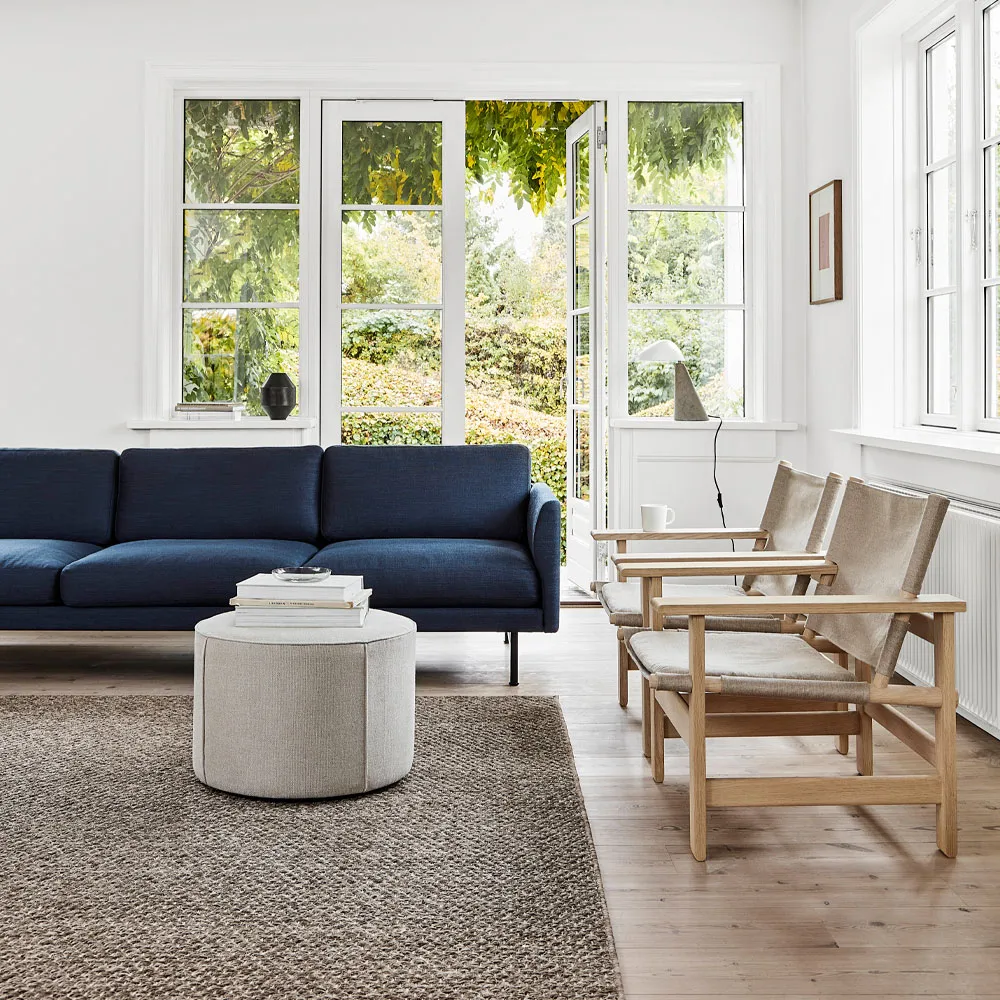 Calmo 5623 sofá, Sunniva 783-preto aço Fredericia Furniture