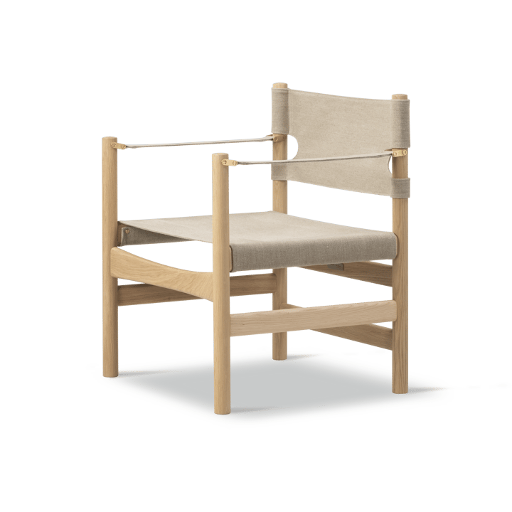 Canvas 21 cadeira com braços - Naturel canvas- carvalho claro oilado - Fredericia Furniture