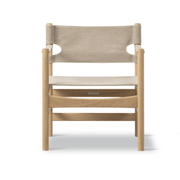 Canvas 21 cadeira com braços - Naturel canvas- carvalho claro oilado - Fredericia Furniture