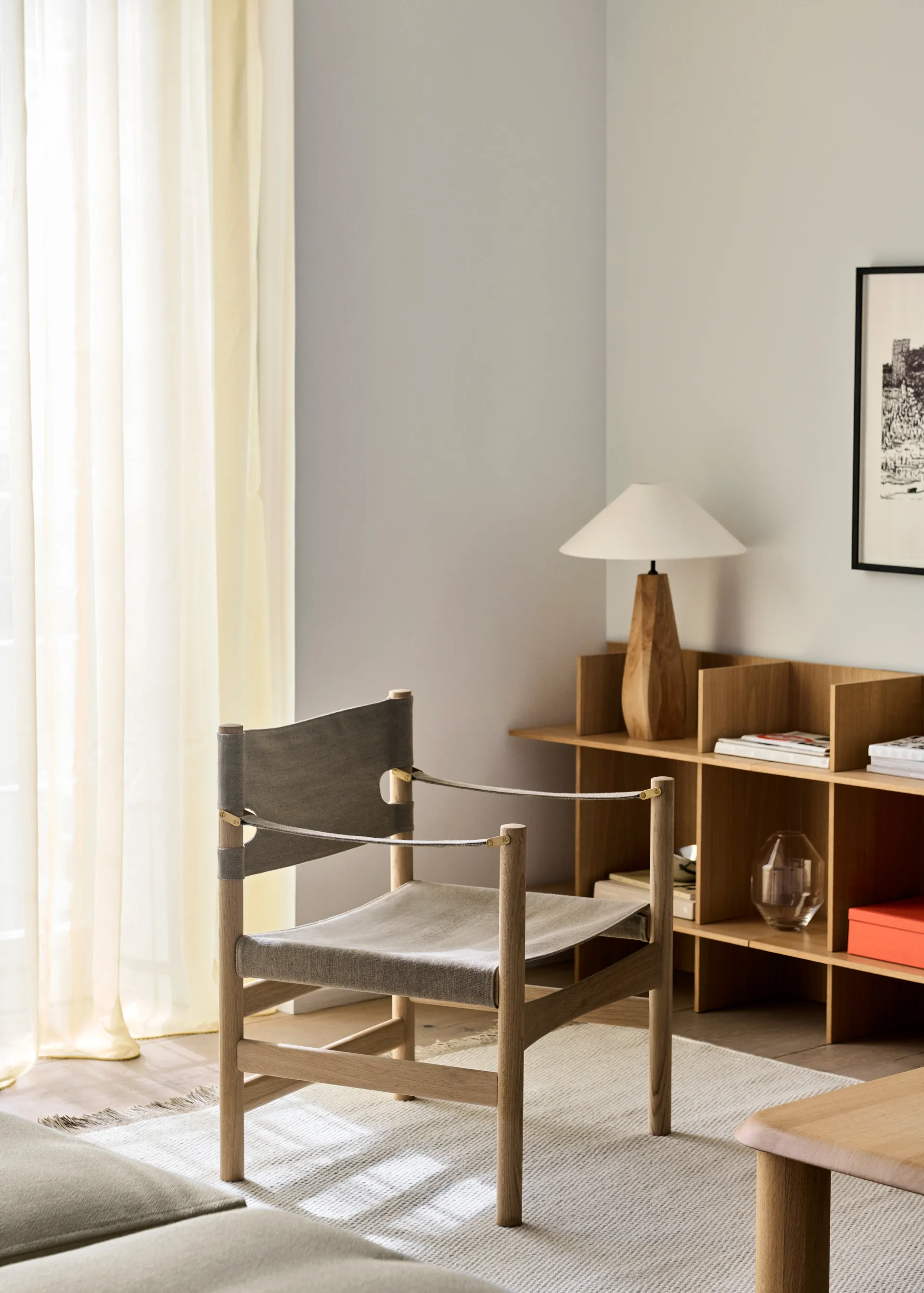 Canvas 21 cadeira com braços, Naturel canvas- carvalho claro oilado Fredericia Furniture