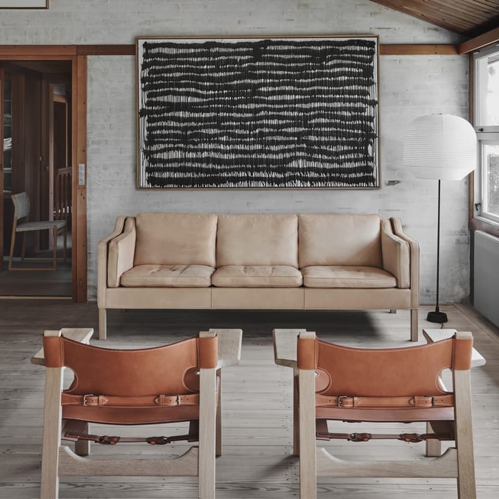 Den spanske cadeira poltrona, Couro cognac-óleo carvalho Fredericia Furniture
