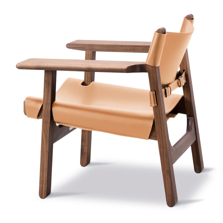 Den spanske cadeira poltrona, Couro natural-oleado nogueira Fredericia Furniture