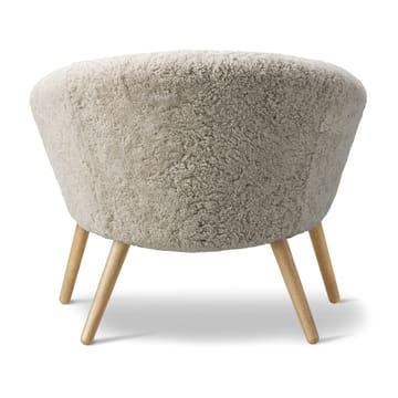 Ditzel poltrona lounge em pele de ovelha - Moonlight- Carvalho - Fredericia Furniture
