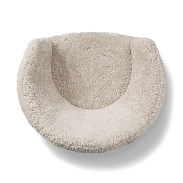 Ditzel poltrona lounge em pele de ovelha - Moonlight-noz-moscada - Fredericia Furniture