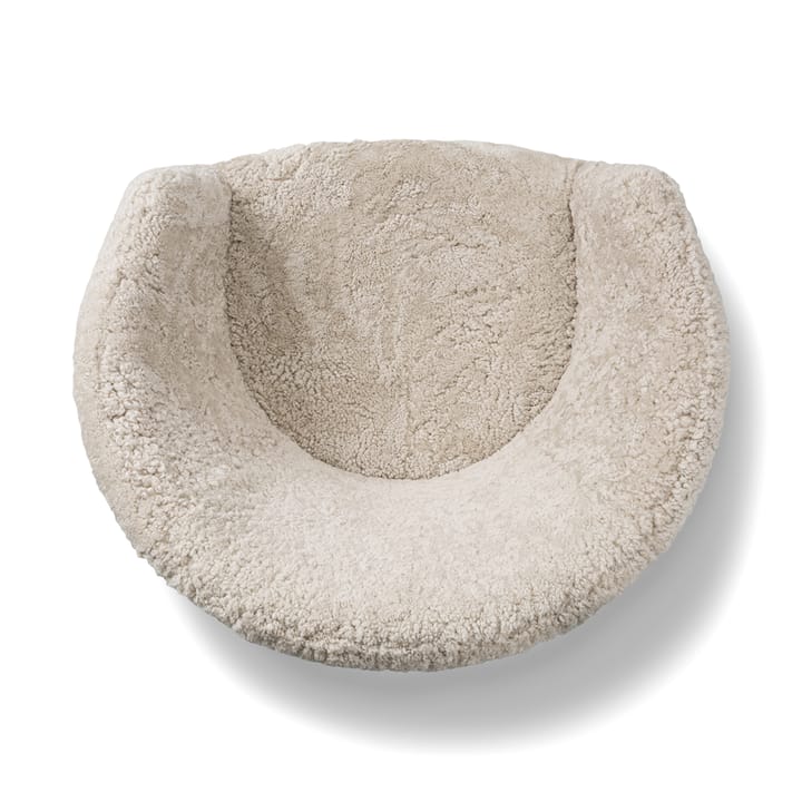 Ditzel poltrona lounge em pele de ovelha, Moonlight-noz-moscada Fredericia Furniture