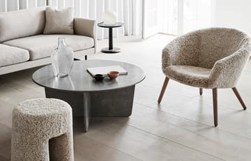 Ditzel poltrona lounge em pele de ovelha - Moonlight-noz-moscada - Fredericia Furniture
