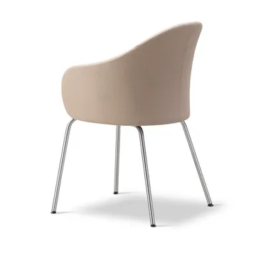 Gomo Armchair poltrona com base em tubo - Blazer CUZ47 Fairfield-aço inoxidável - Fredericia Furniture
