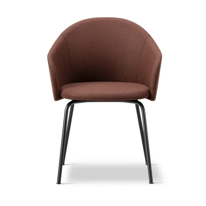 Gomo Armchair poltrona com base em tubo - Blazer CUZ4D Dunalk-preto - Fredericia Furniture