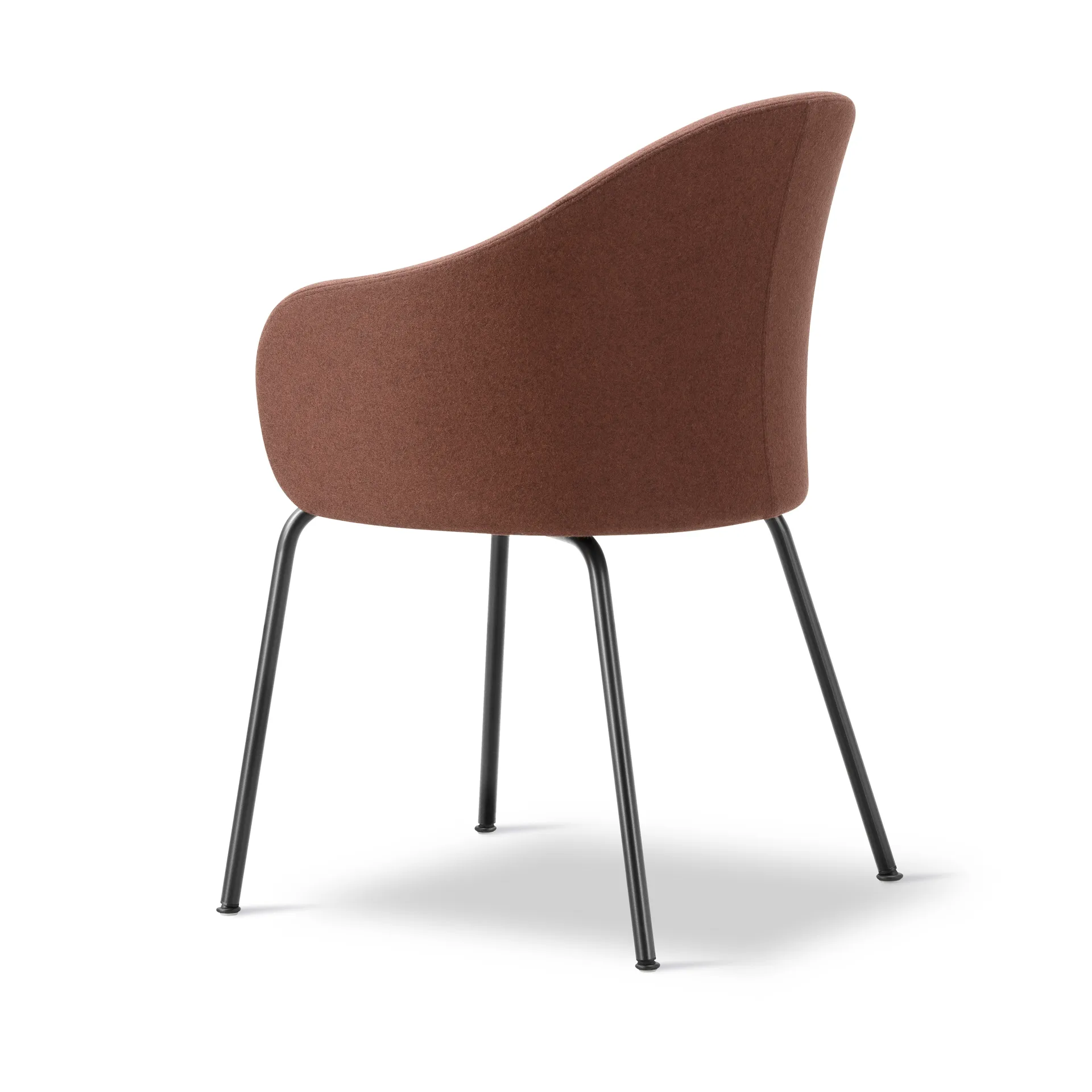 Gomo Armchair poltrona com base em tubo, Blazer CUZ4D Dunalk-preto Fredericia Furniture