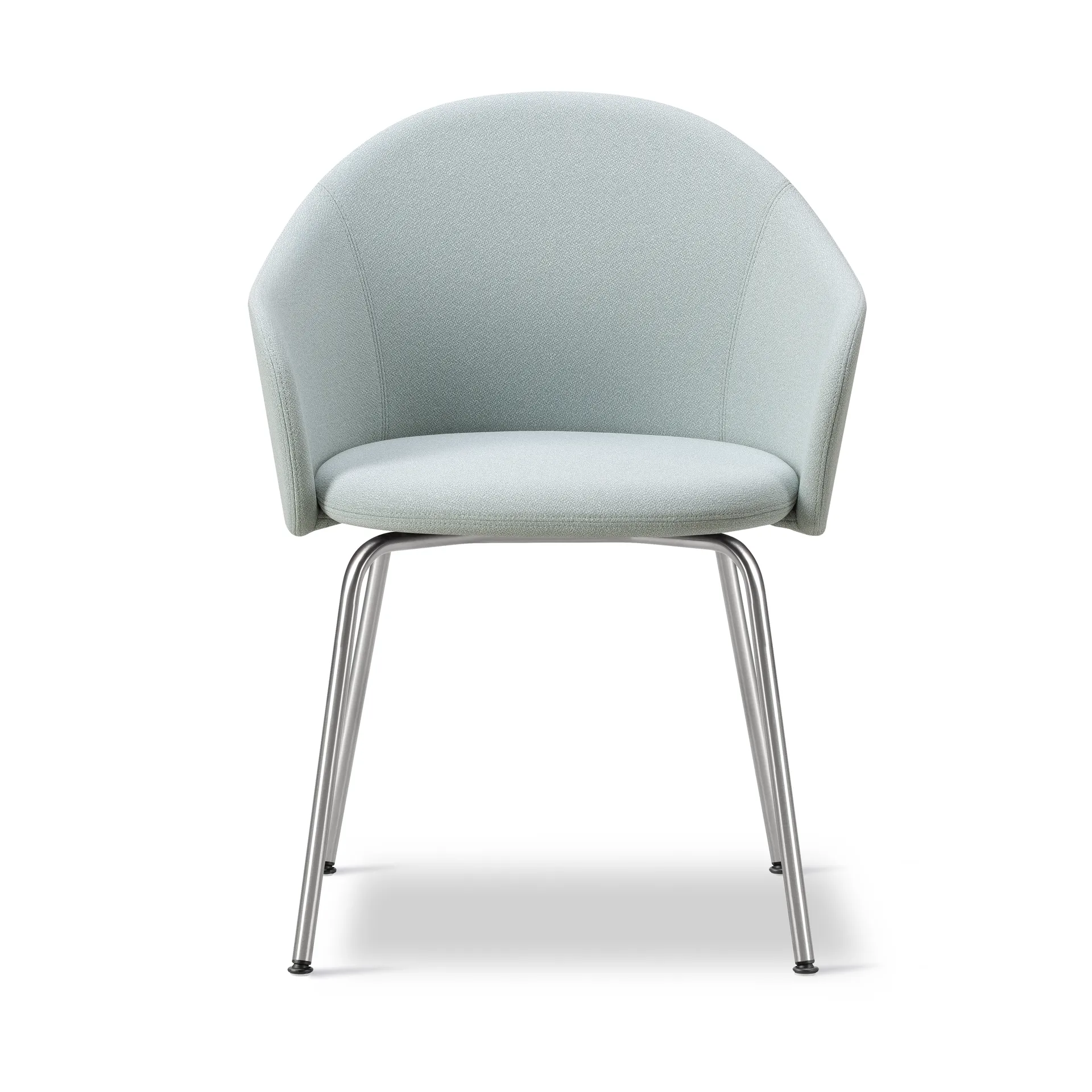 Gomo Armchair poltrona com base em tubo, Mylla 811-aço inoxidável Fredericia Furniture