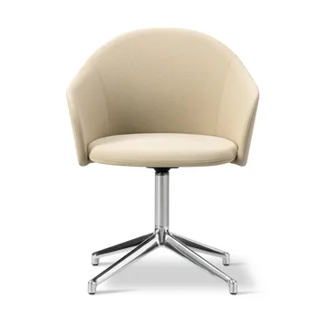 Gomo Armchair poltrona com base giratória a 4 pontas - Mylla 811-alumínio polido - Fredericia Furniture