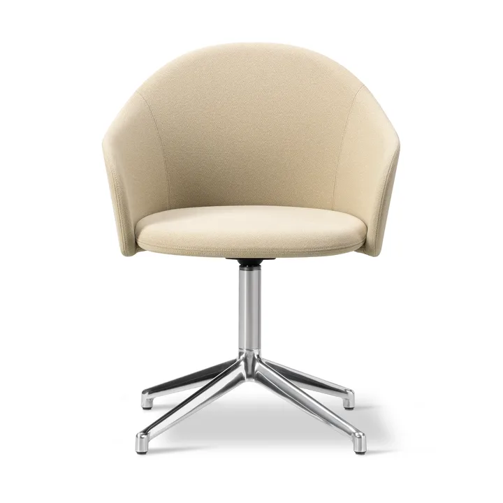 Gomo Armchair poltrona com base giratória a 4 pontas - Mylla 811-alumínio polido - Fredericia Furniture