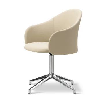 Gomo Armchair poltrona com base giratória a 4 pontas - Mylla 811-alumínio polido - Fredericia Furniture