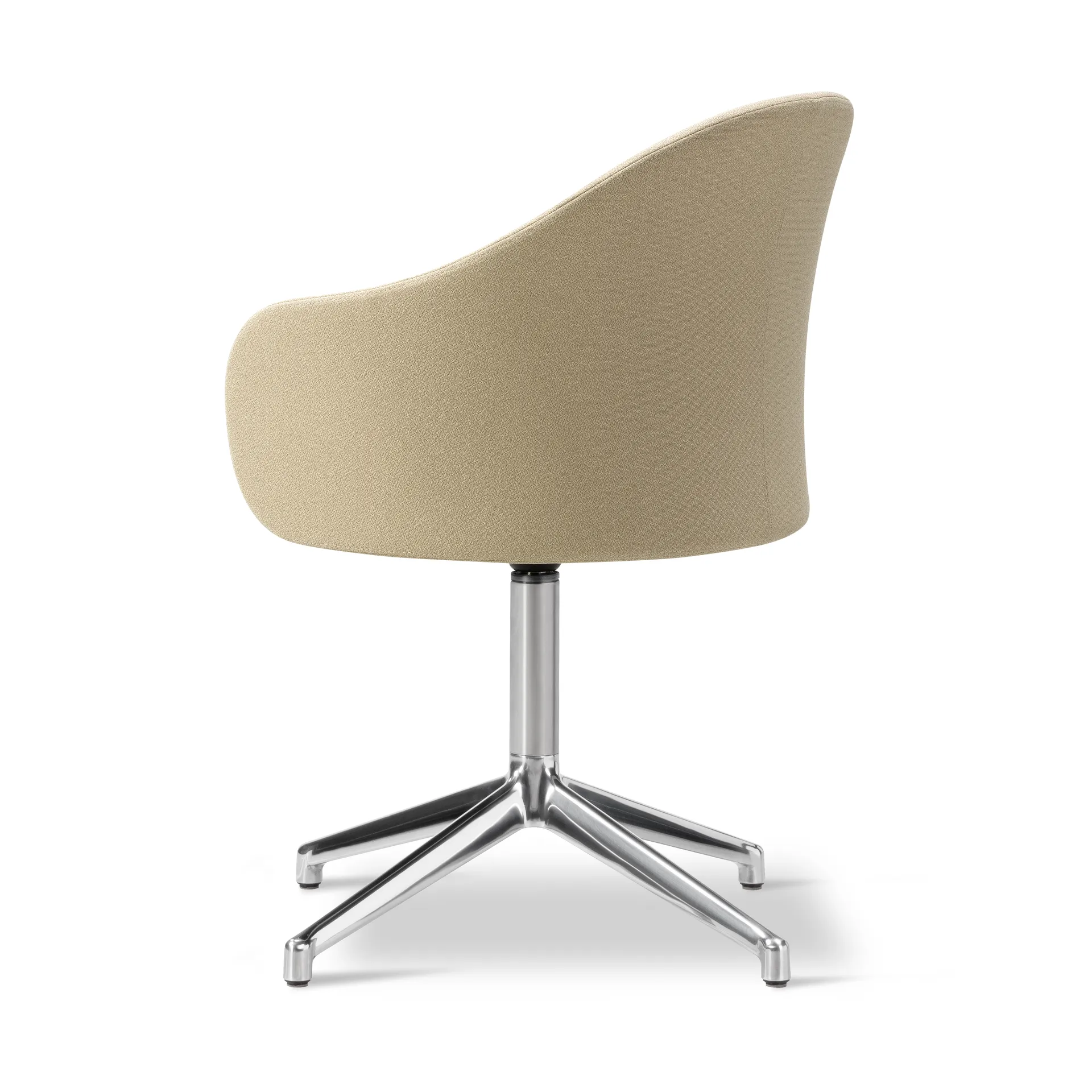 Gomo Armchair poltrona com base giratória a 4 pontas, Mylla 811-alumínio polido Fredericia Furniture