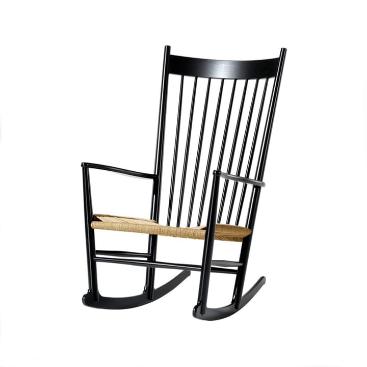 J16 cadeira de baloiço - Natural-vezinho pintado de preto - Fredericia Furniture