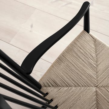 J16 cadeira de baloiço - Natural-vezinho pintado de preto - Fredericia Furniture