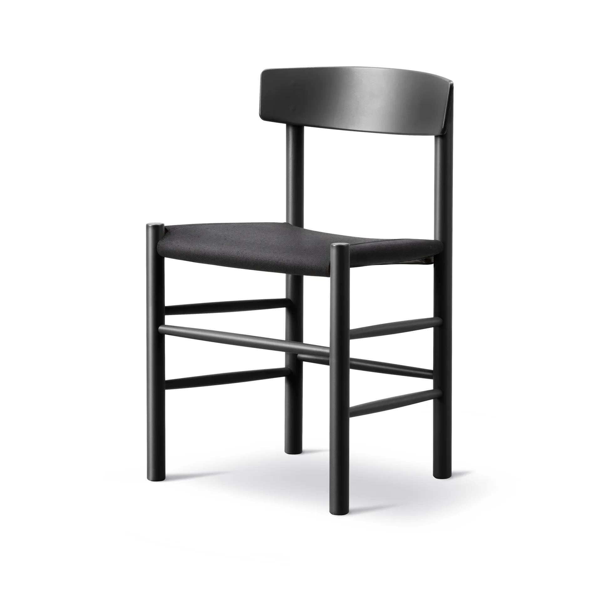 J39 cadeira, Bétula lacada preta-black canvas Fredericia Furniture