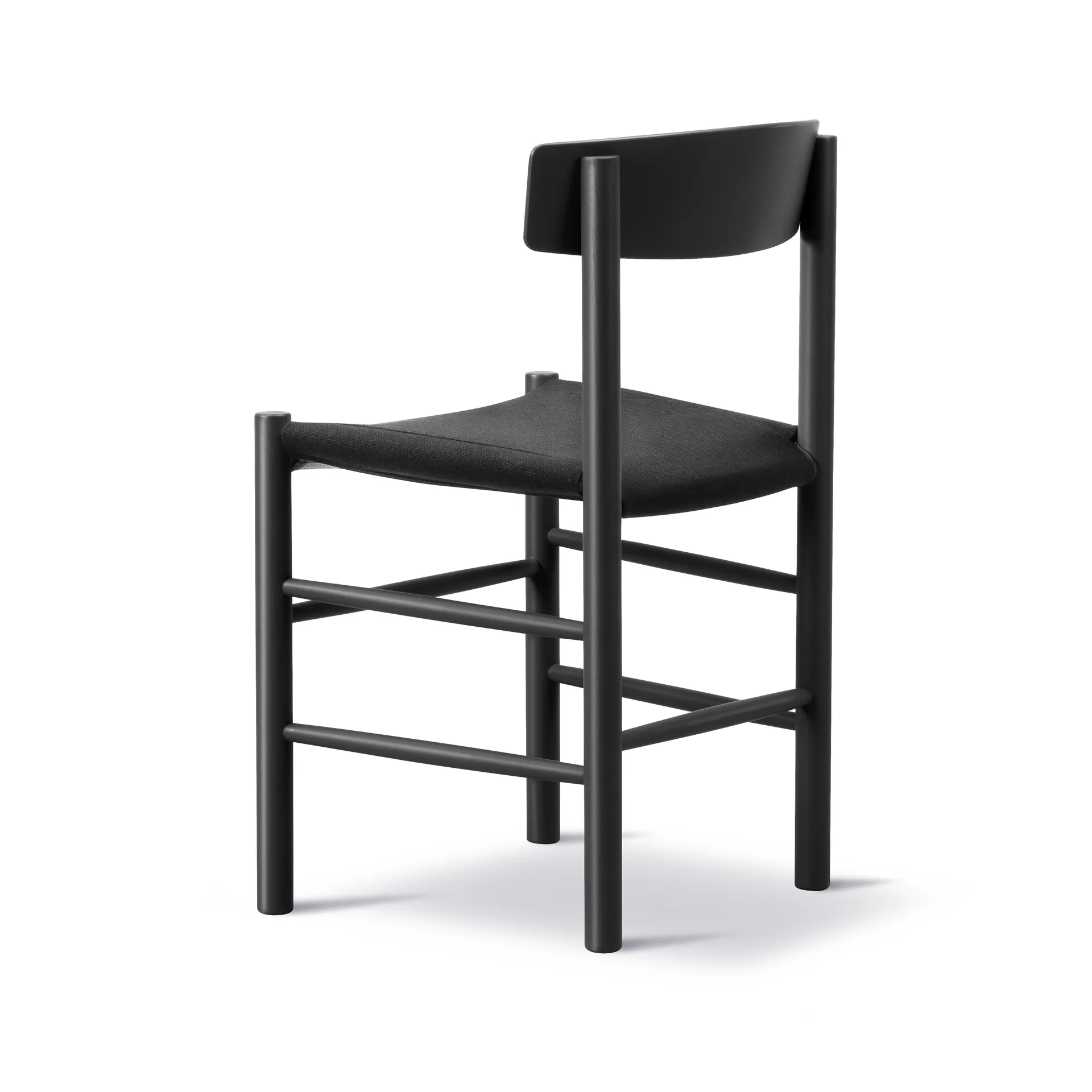 J39 cadeira, Bétula lacada preta-black canvas Fredericia Furniture