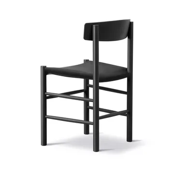 J39 cadeira - Bétula lacada preta-black canvas - Fredericia Furniture