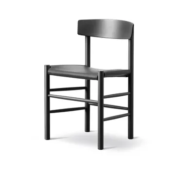 J39 cadeira - Buch-louro envernizado-preto couro Omni 301 preto - Fredericia Furniture