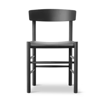 J39 cadeira - Buch-louro envernizado-preto couro Omni 301 preto - Fredericia Furniture