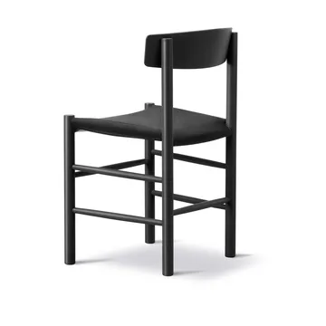 J39 cadeira - Carvalho lacado a preto - lona preta - Fredericia Furniture