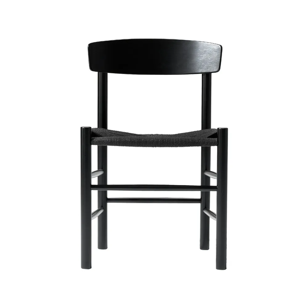 J39 cadeira, Carvalho laqueado preto-trançado preto Fredericia Furniture