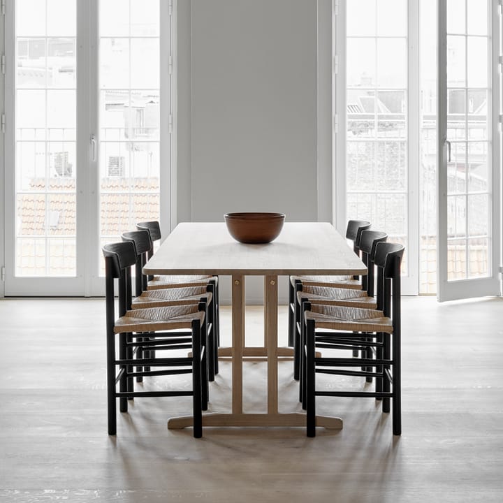 J39 cadeira, Carvalho laqueado preto-trançado preto Fredericia Furniture