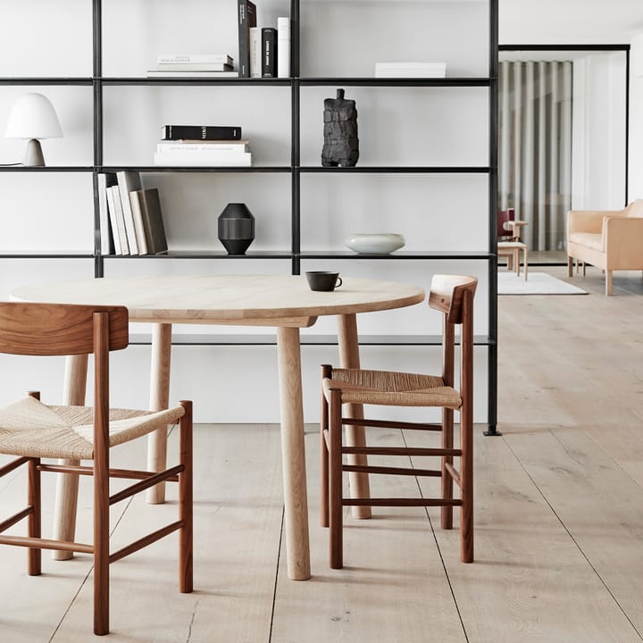 J39 cadeira, Carvalho laqueado preto-trançado preto Fredericia Furniture