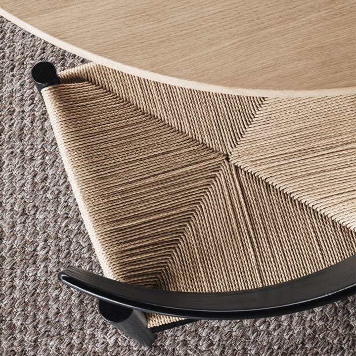 J39 cadeira, Carvalho pintado de preto-trançado natural Fredericia Furniture