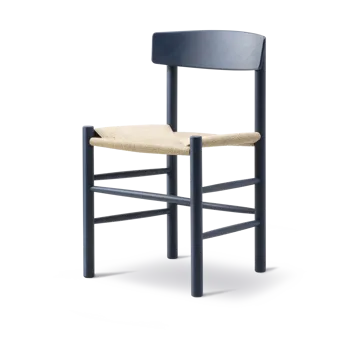 J39 cadeira - Indigo blue-trançado natural - Fredericia Furniture