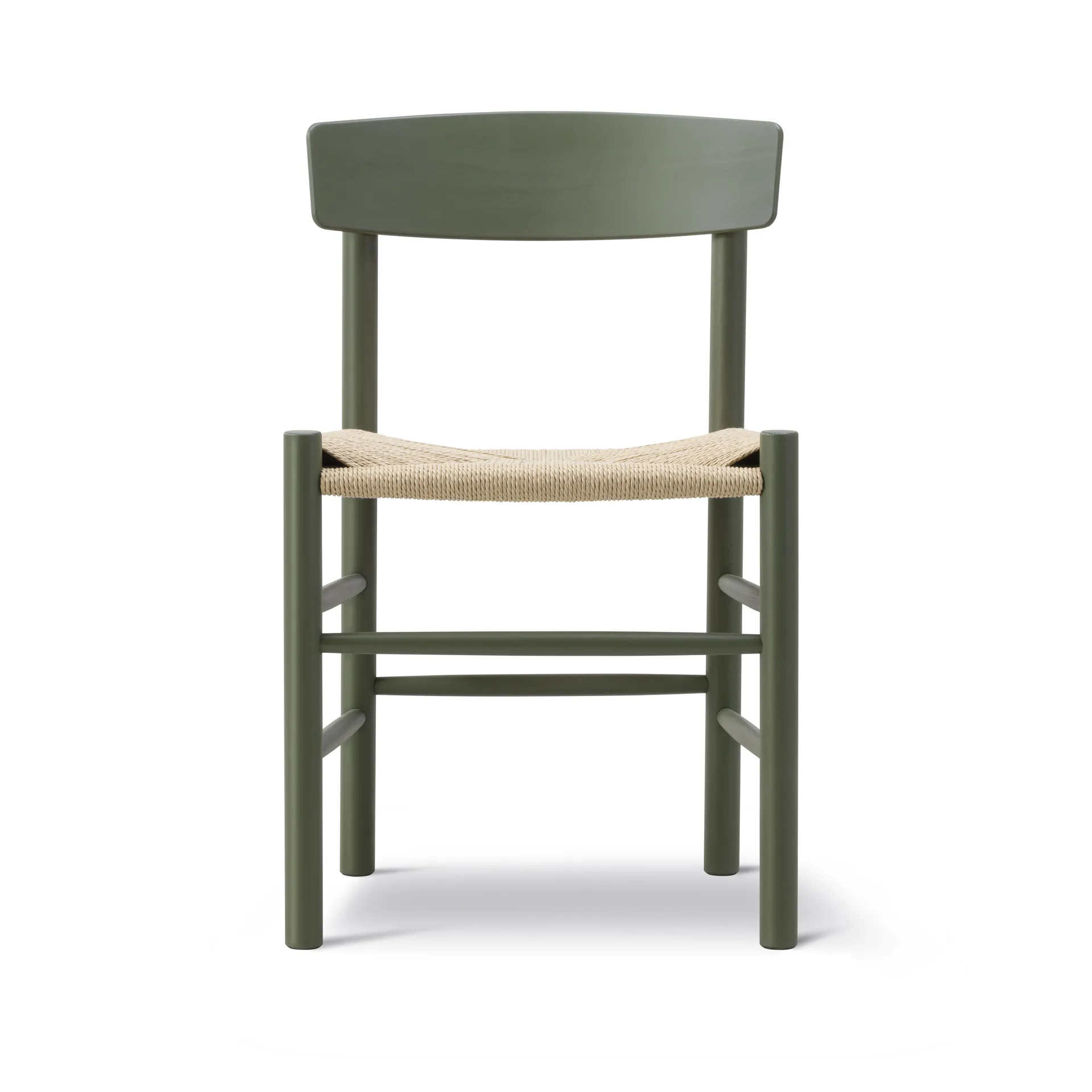 J39 cadeira, Khaki green-trançado natural Fredericia Furniture