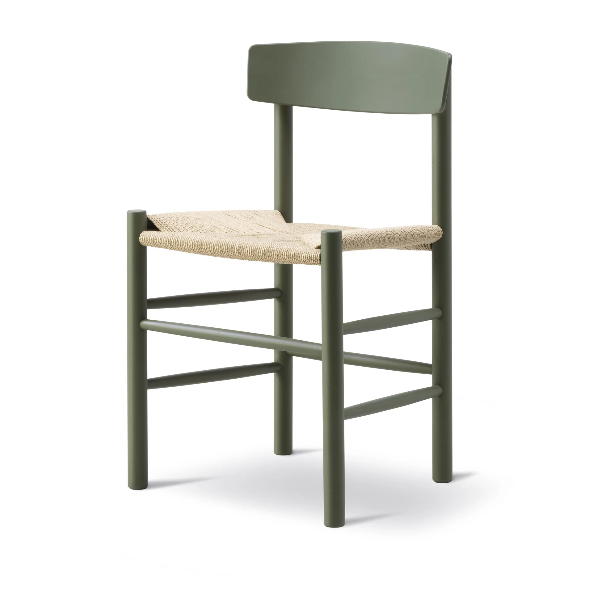 J39 cadeira, Khaki green-trançado natural Fredericia Furniture