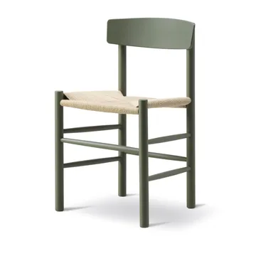 J39 cadeira - Khaki green-trançado natural - Fredericia Furniture