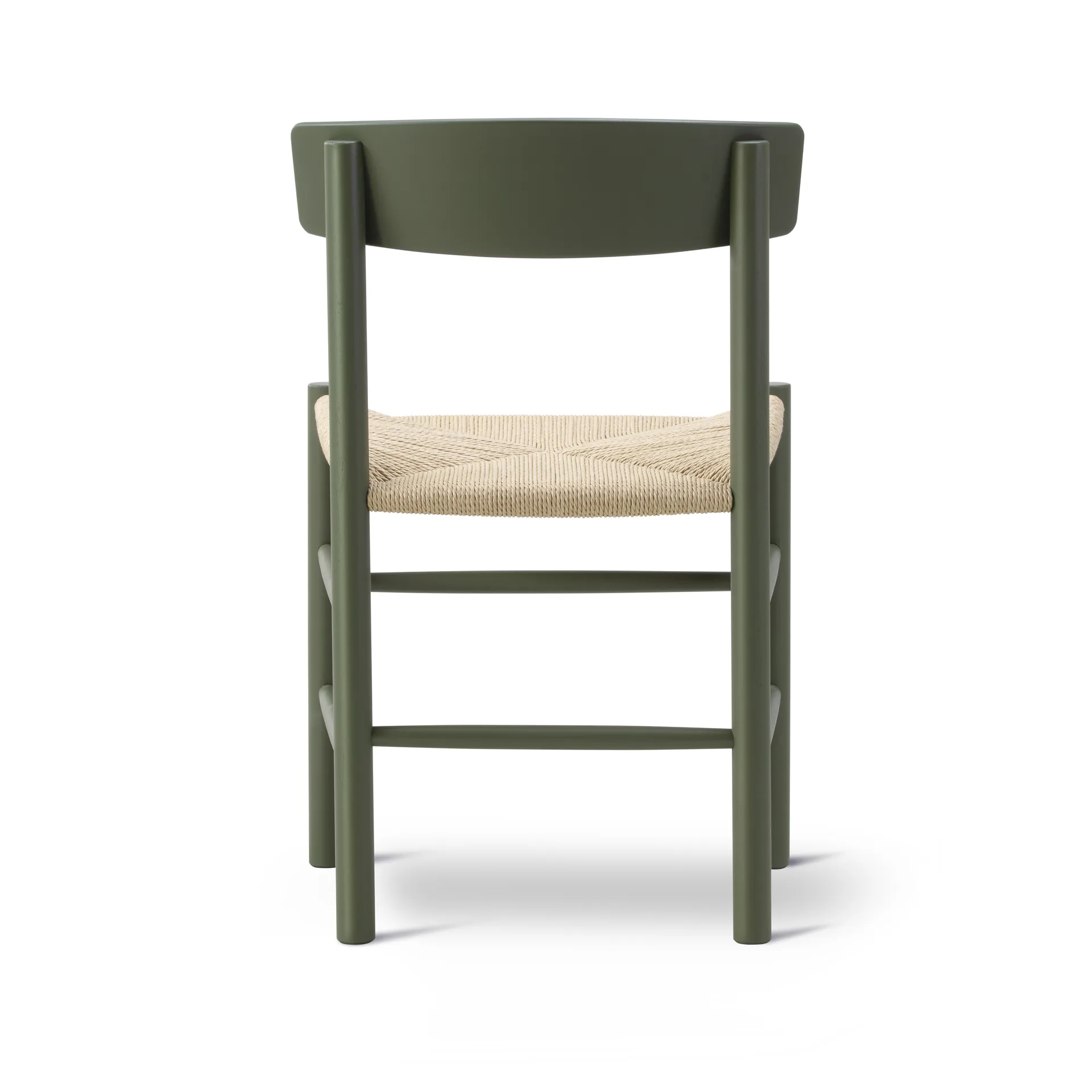J39 cadeira, Khaki green-trançado natural Fredericia Furniture