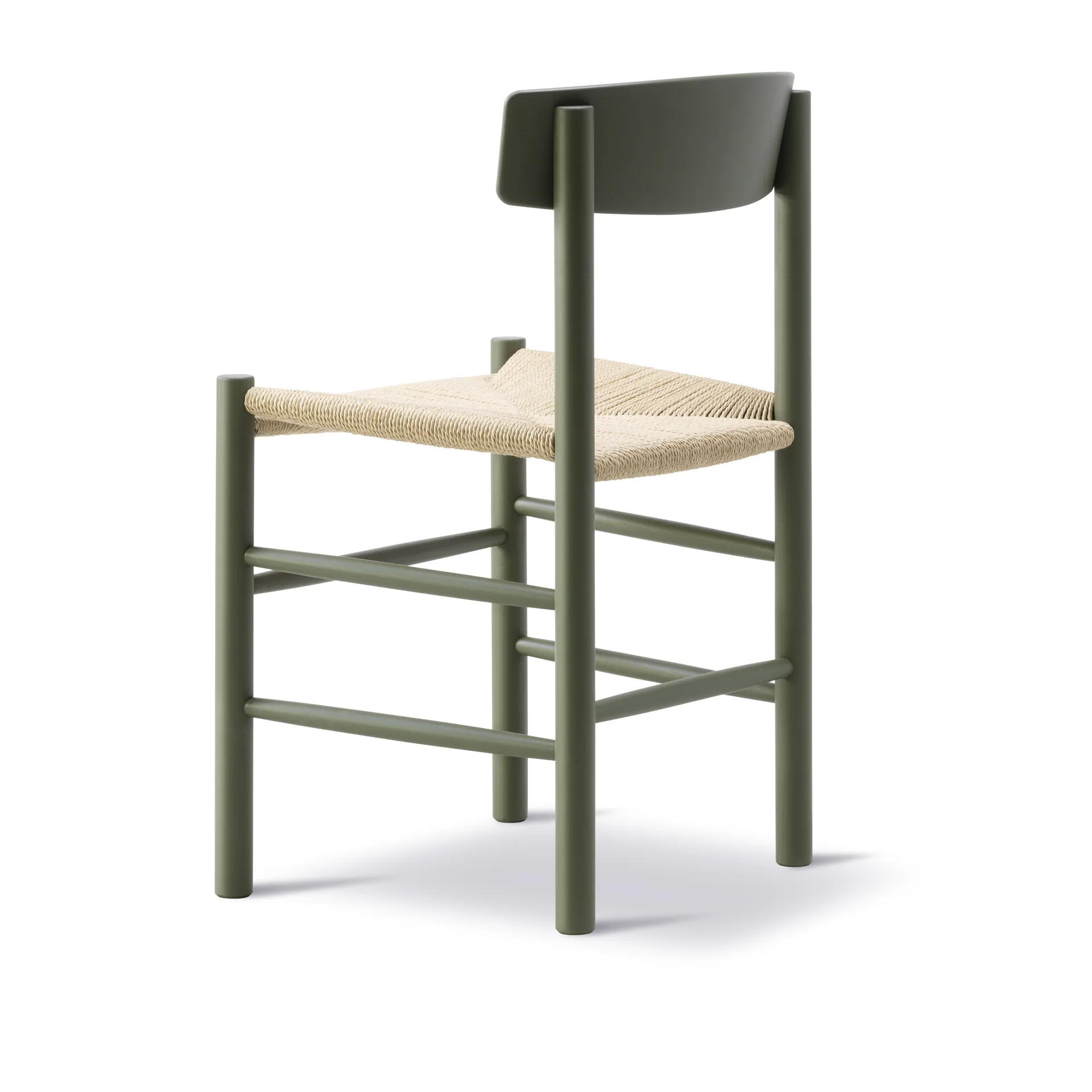 J39 cadeira, Khaki green-trançado natural Fredericia Furniture